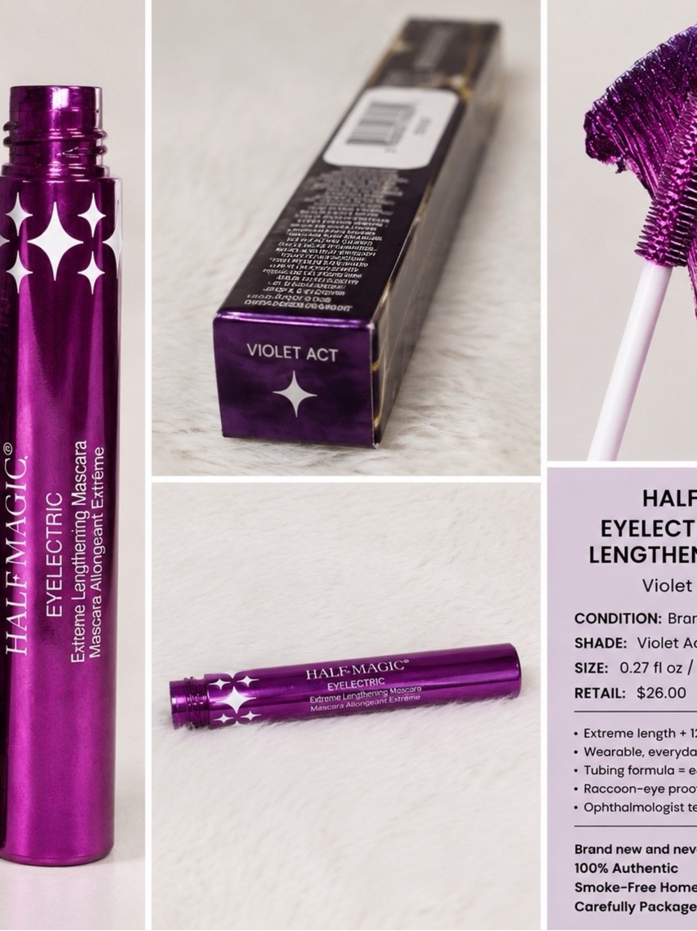Half Magic Eyelectric Extreme Lengthening Mascara – Violet Act - NEW